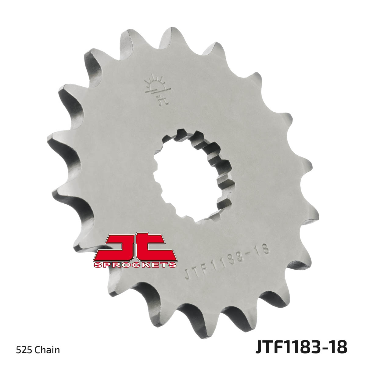 Front Steel Countershaft Sprocket - 18 Tooth 525 - Click Image to Close
