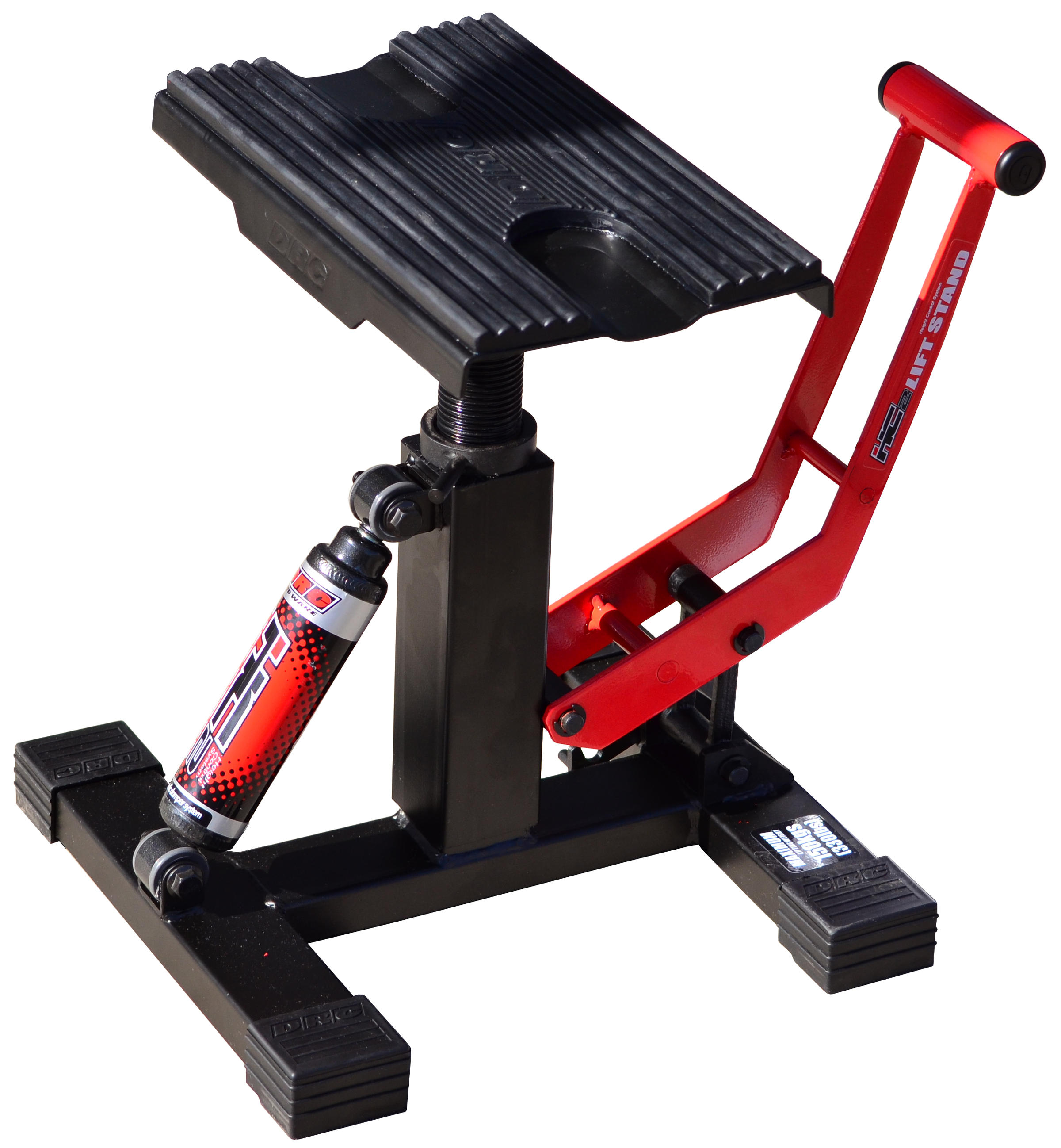 DRC HC2 Height Control System Motorcycle Lift Stand - Red - DRC Lift Stand - Click Image to Close