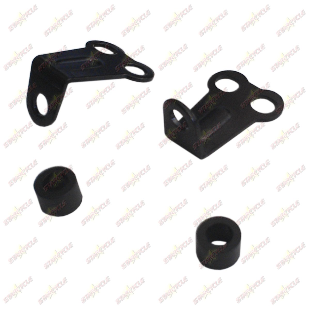 DRC Motorcycle Front Blinker Holders - For 8mm Bolts w/ 20mm Spacing - Black - Click Image to Close