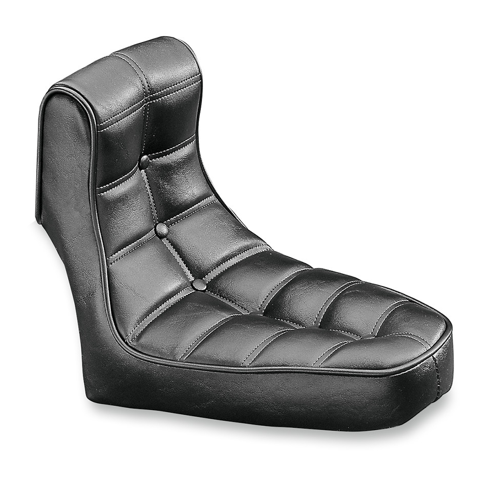 Drag Specialties Scorpion Solo Seat Black Vinyl - Custom solo seat with black vinyl cover - Click Image to Close