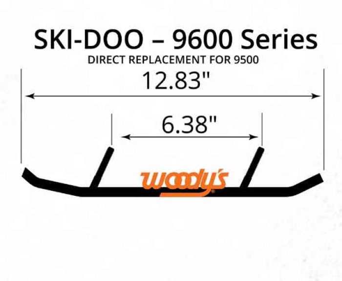 Woody's Dooly 8 Inch Carbide Runner For Ski-Doo/Lynx Snowmobiles - 8" dual carbide runner for Ski-Doo and Lynx models - Click Image to Close