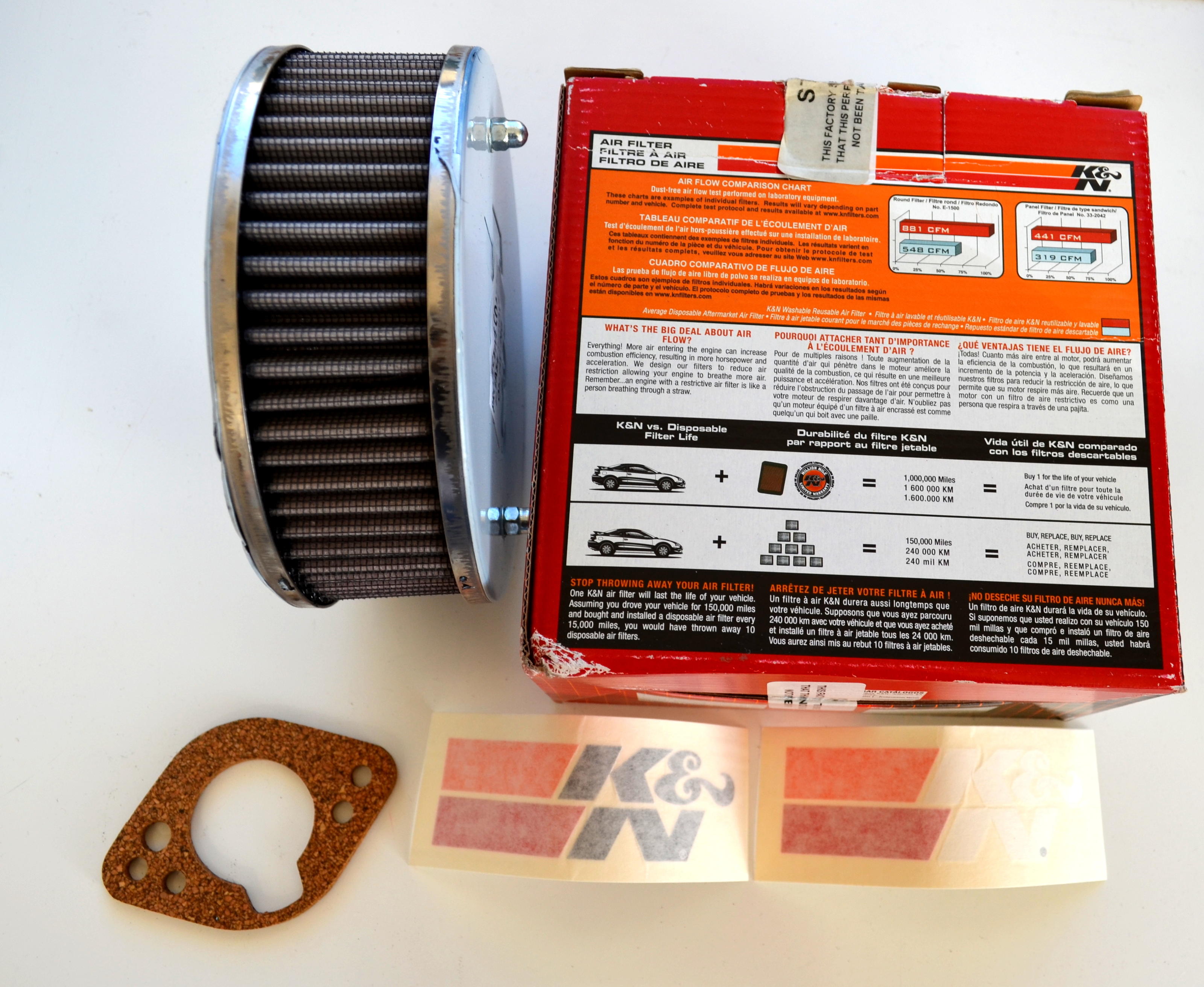 Bolt-on Washable Air Filter Assembly - fits 1971-1979 Vauxhall Viva 1.3 - Click Image to Close