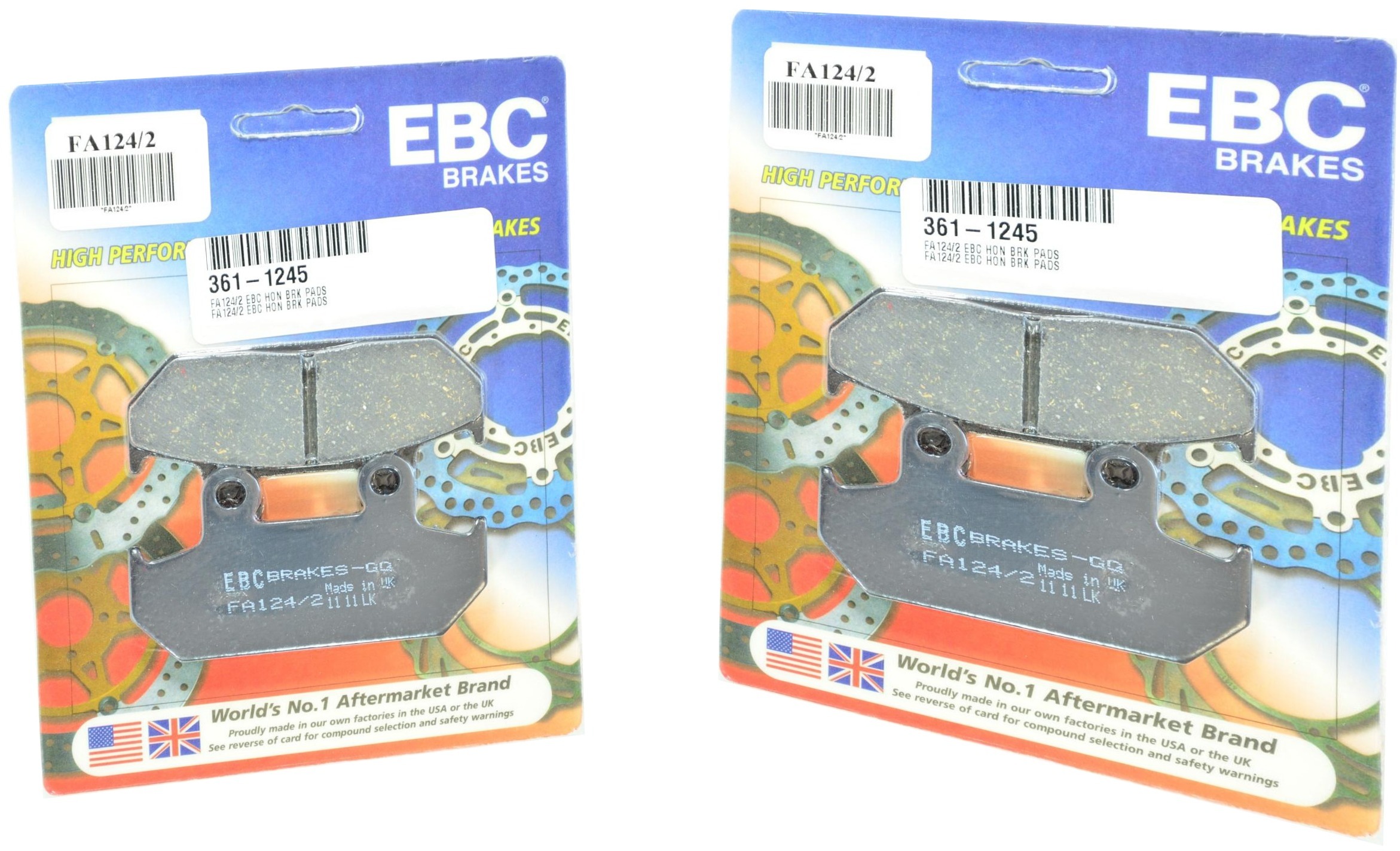 Standard Organic Brake Pads Front Set - Click Image to Close