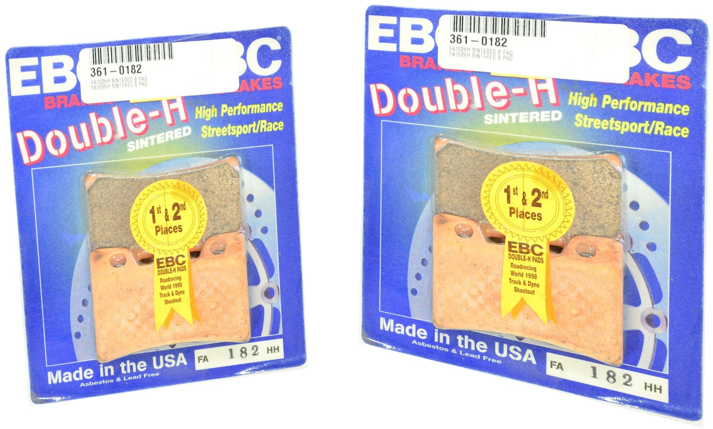 Sintered Double-H Brake Pads Front Set - Click Image to Close