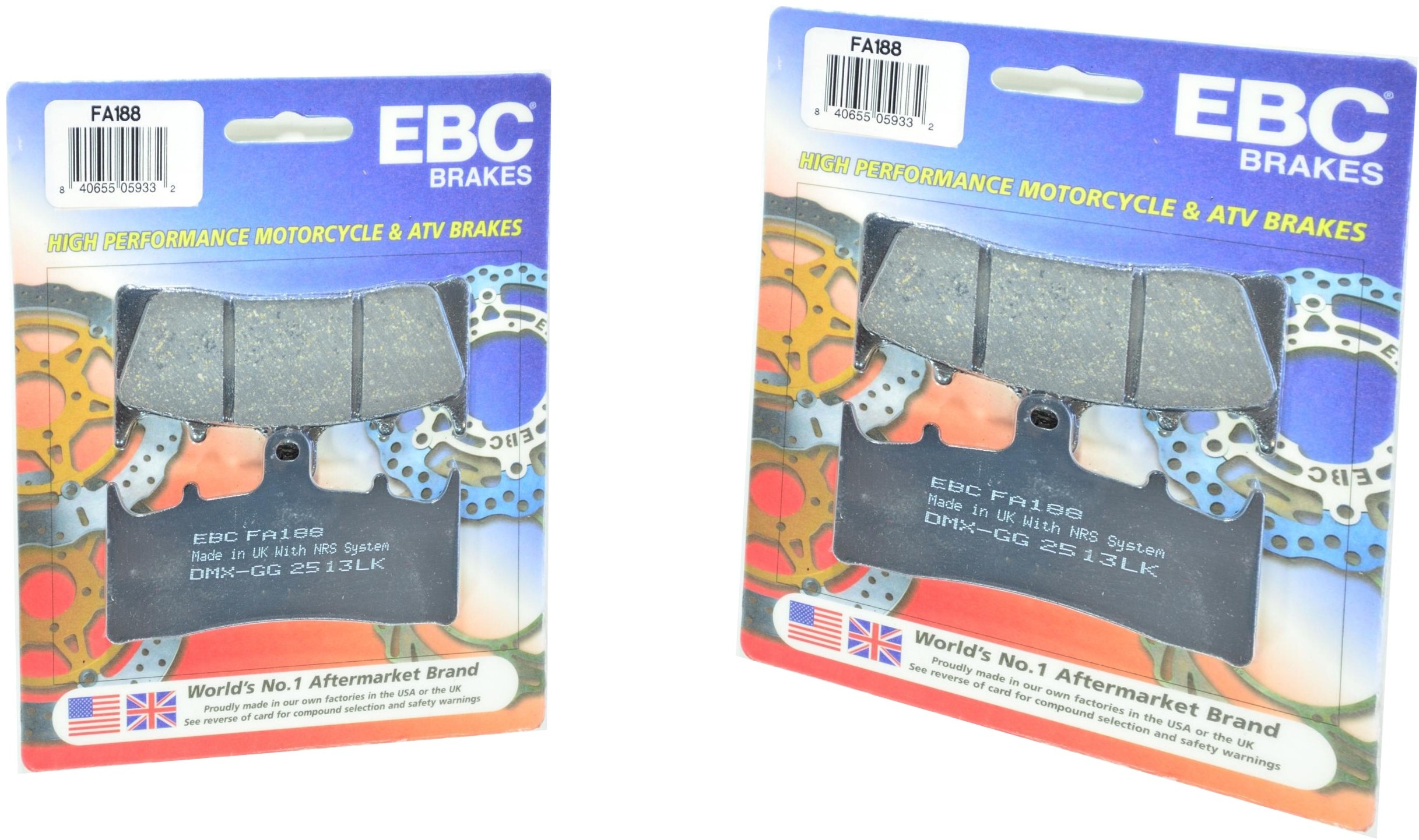 Standard Organic Brake Pads Front Set - Click Image to Close