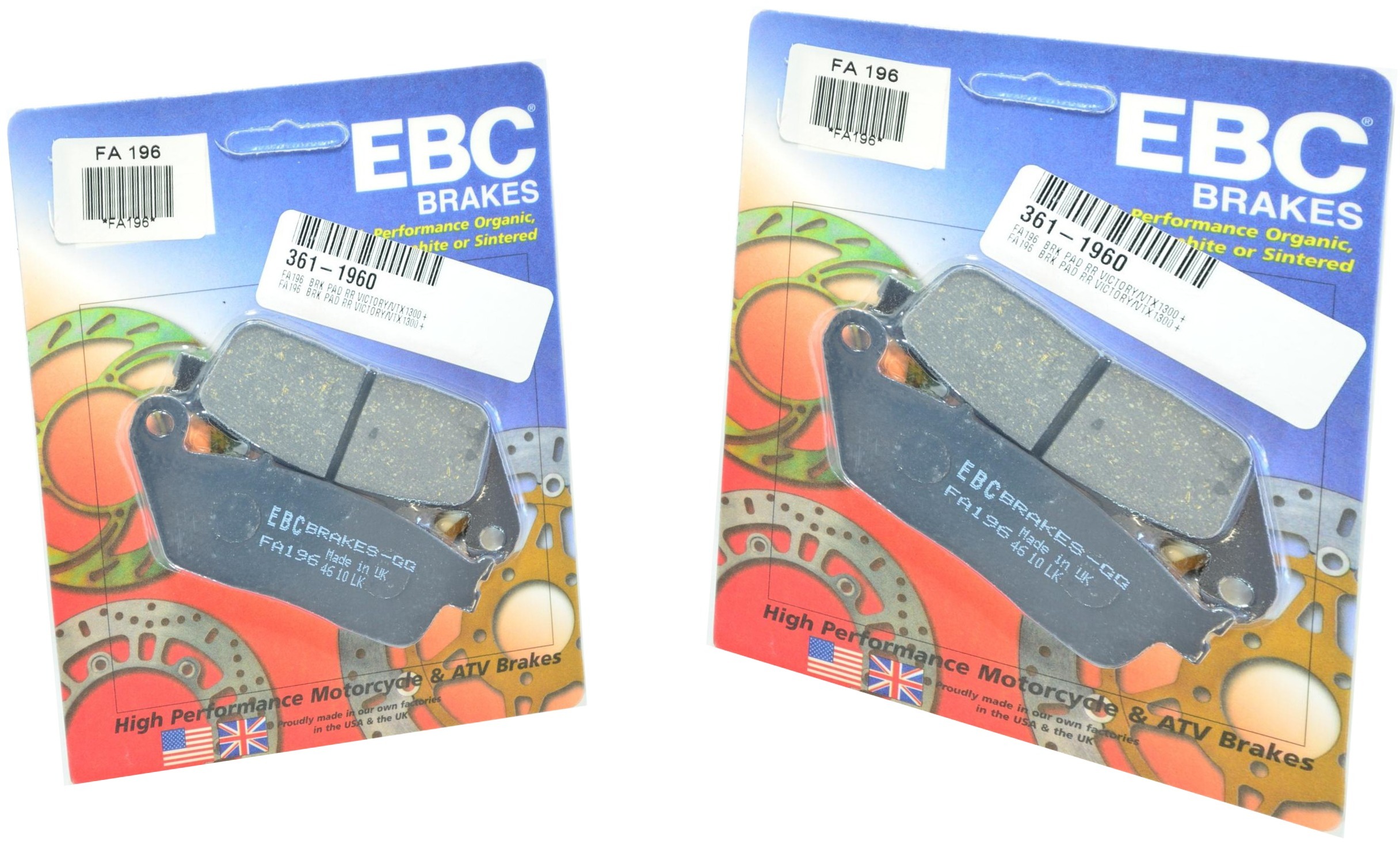 Standard Organic Brake Pads Front Set - Click Image to Close