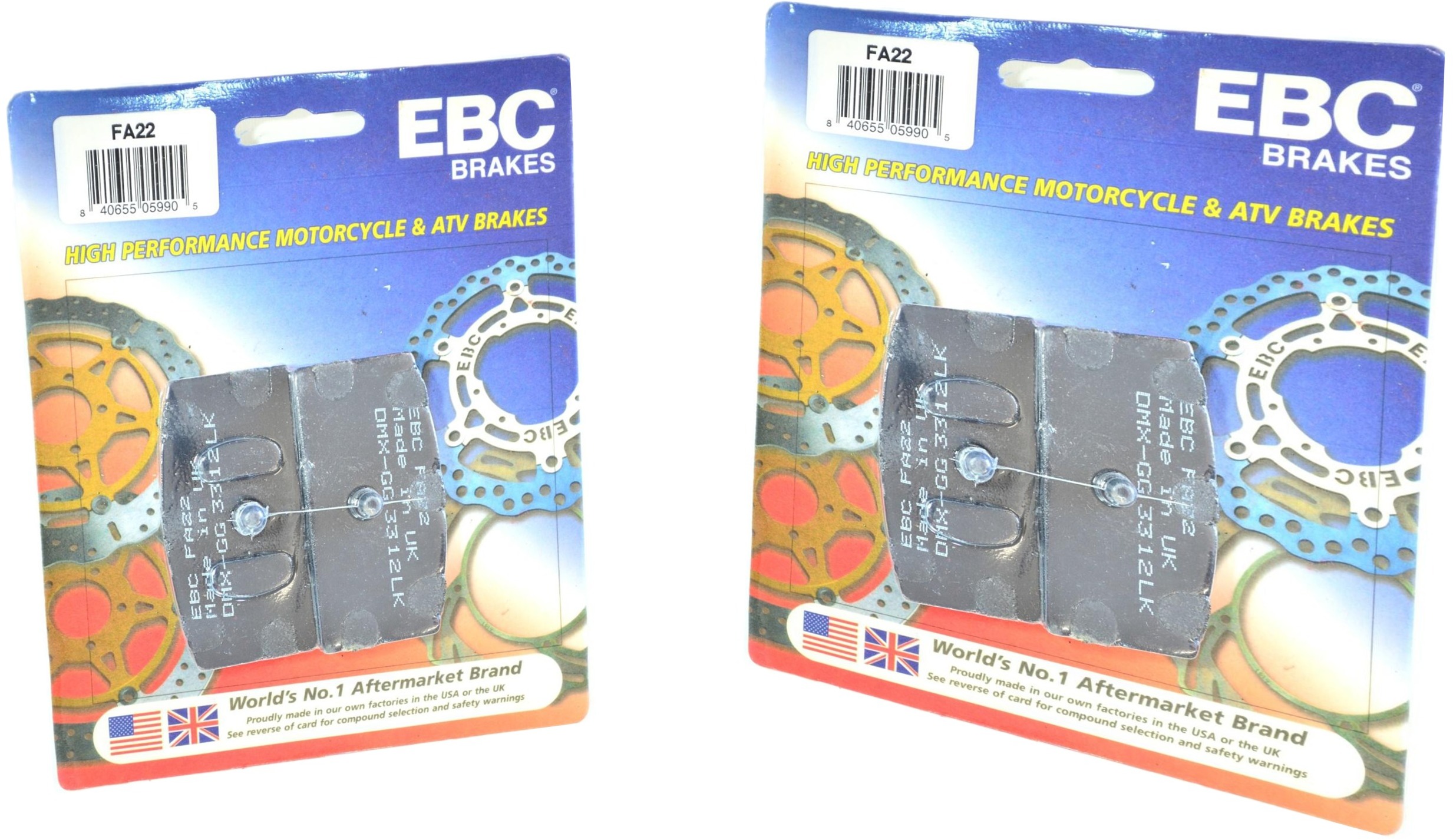 Standard Organic Brake Pads Front Set - Click Image to Close