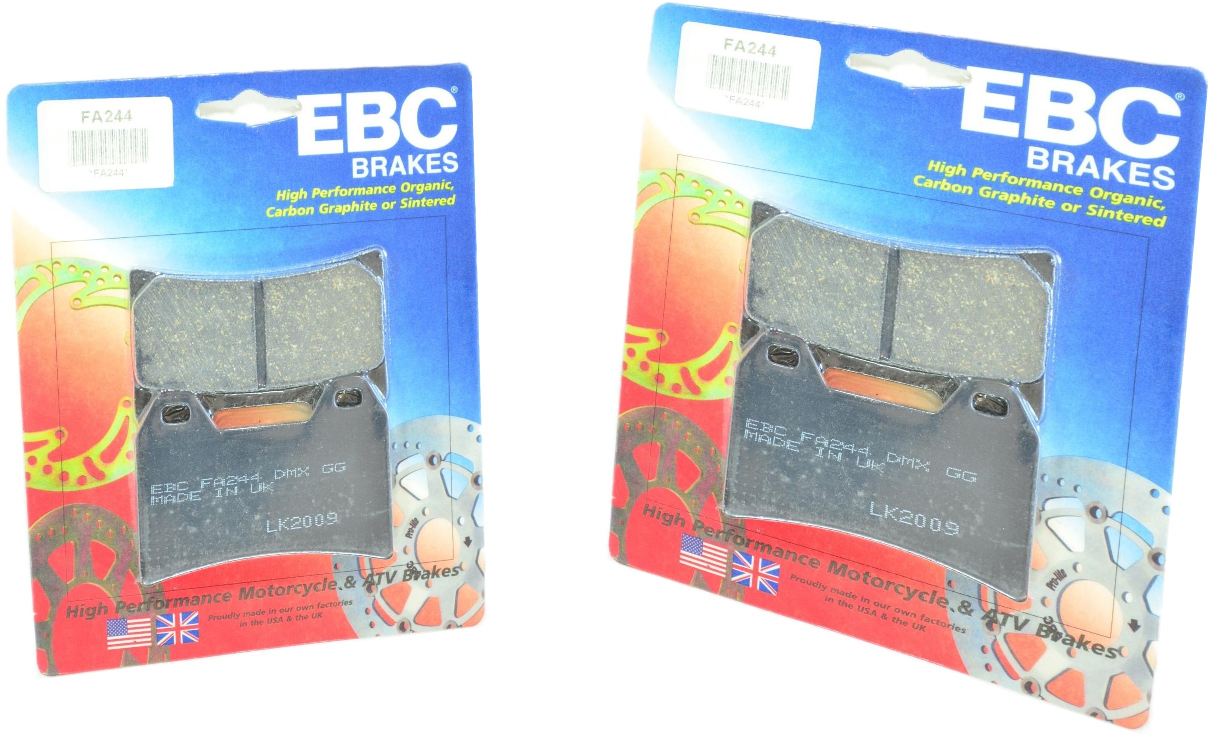 Standard Organic Brake Pads Front Set - Click Image to Close