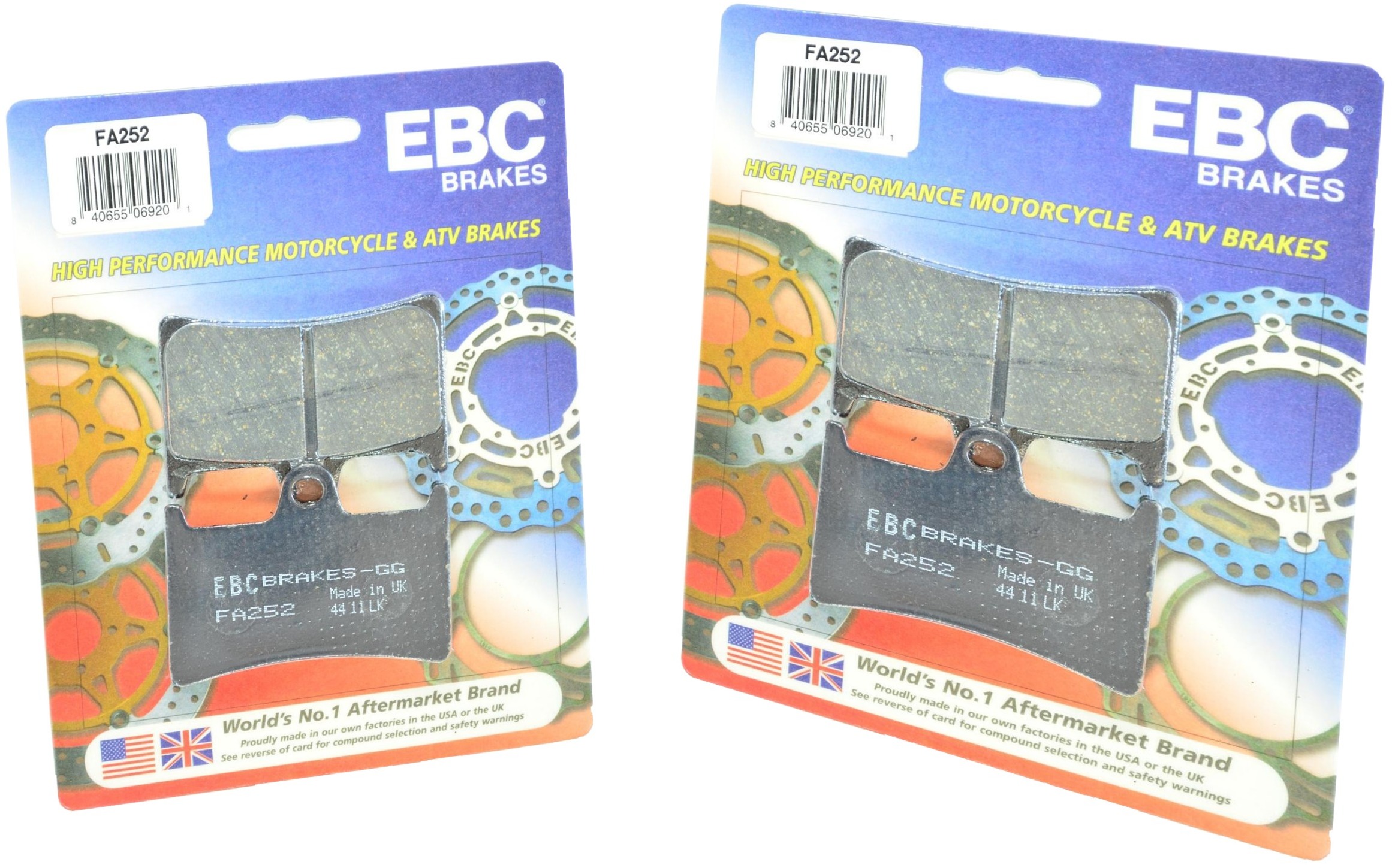 Standard Organic Brake Pads Front Set - Yamaha - Click Image to Close