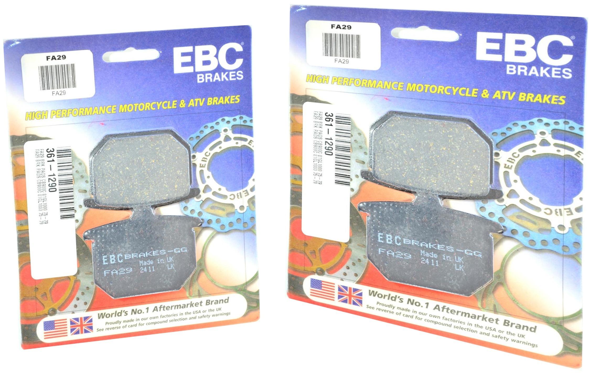 Standard Organic Brake Pads Front Set - Click Image to Close