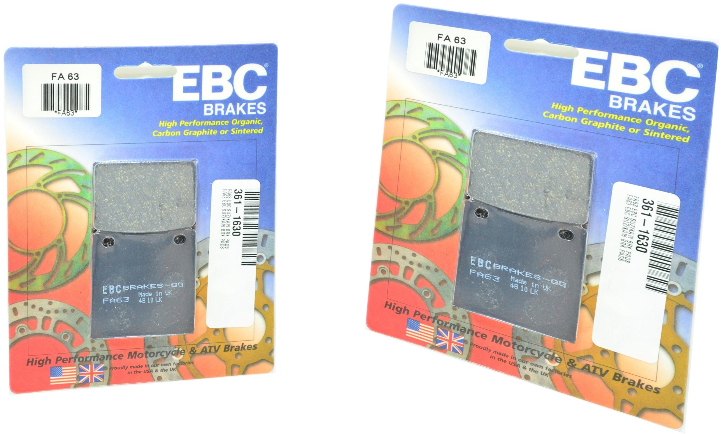 Standard Organic Brake Pads Front Set - Click Image to Close