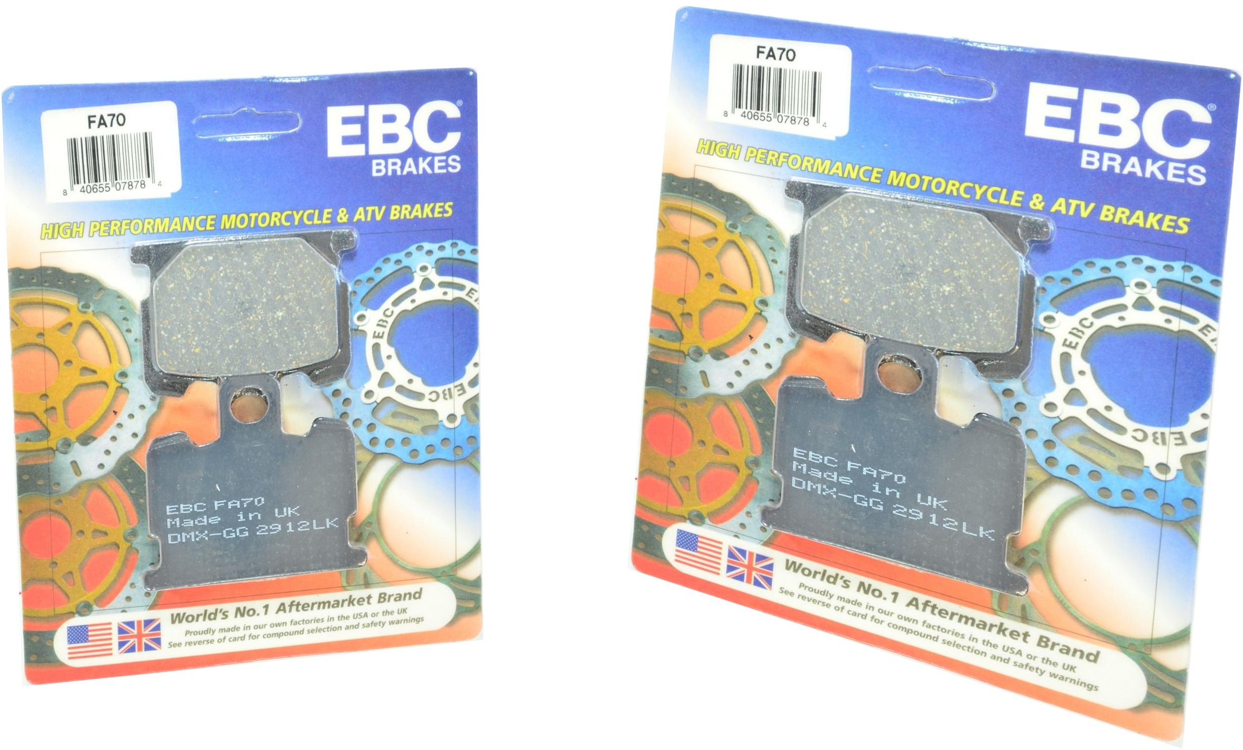 Standard Organic Brake Pads Front Set - Click Image to Close