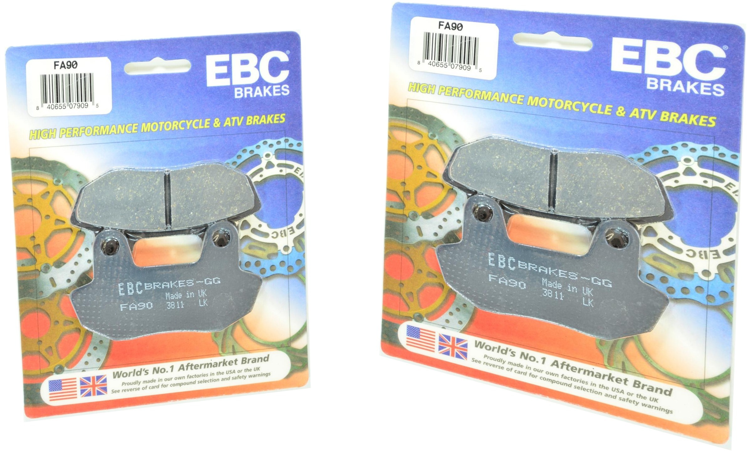 Standard Organic Brake Pads Front Set - Click Image to Close