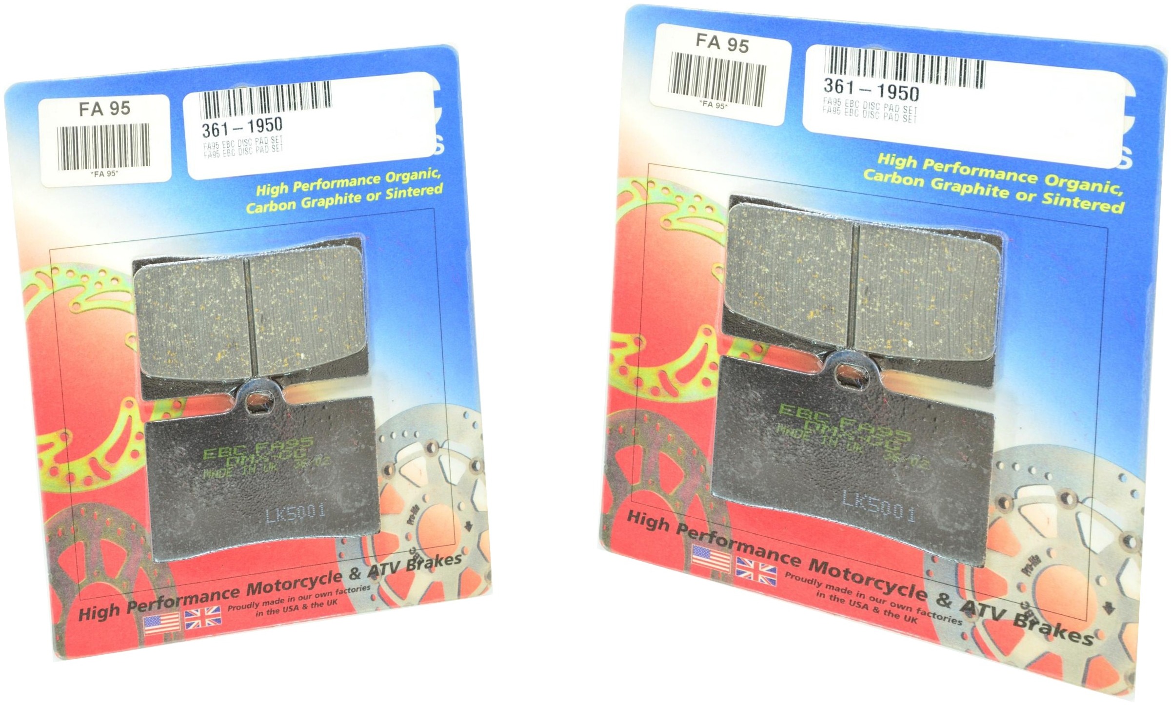 Standard Organic Brake Pads Front Set - Click Image to Close