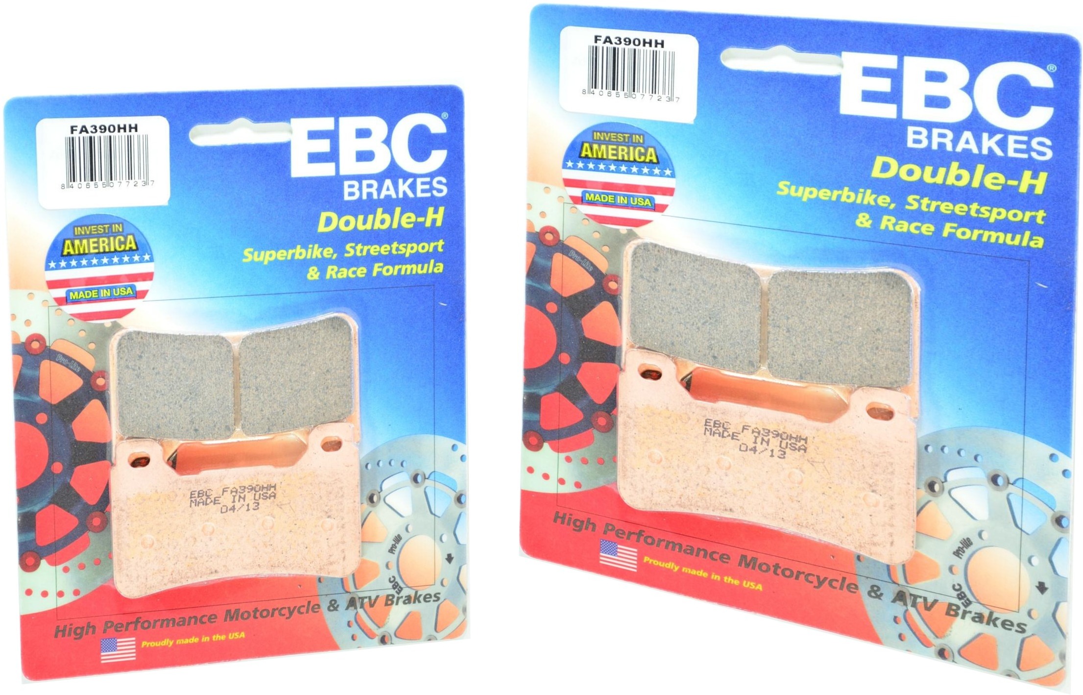 Sintered Double-H Front Brake Pads Set - For 04-17 Honda CB/CBR - Click Image to Close