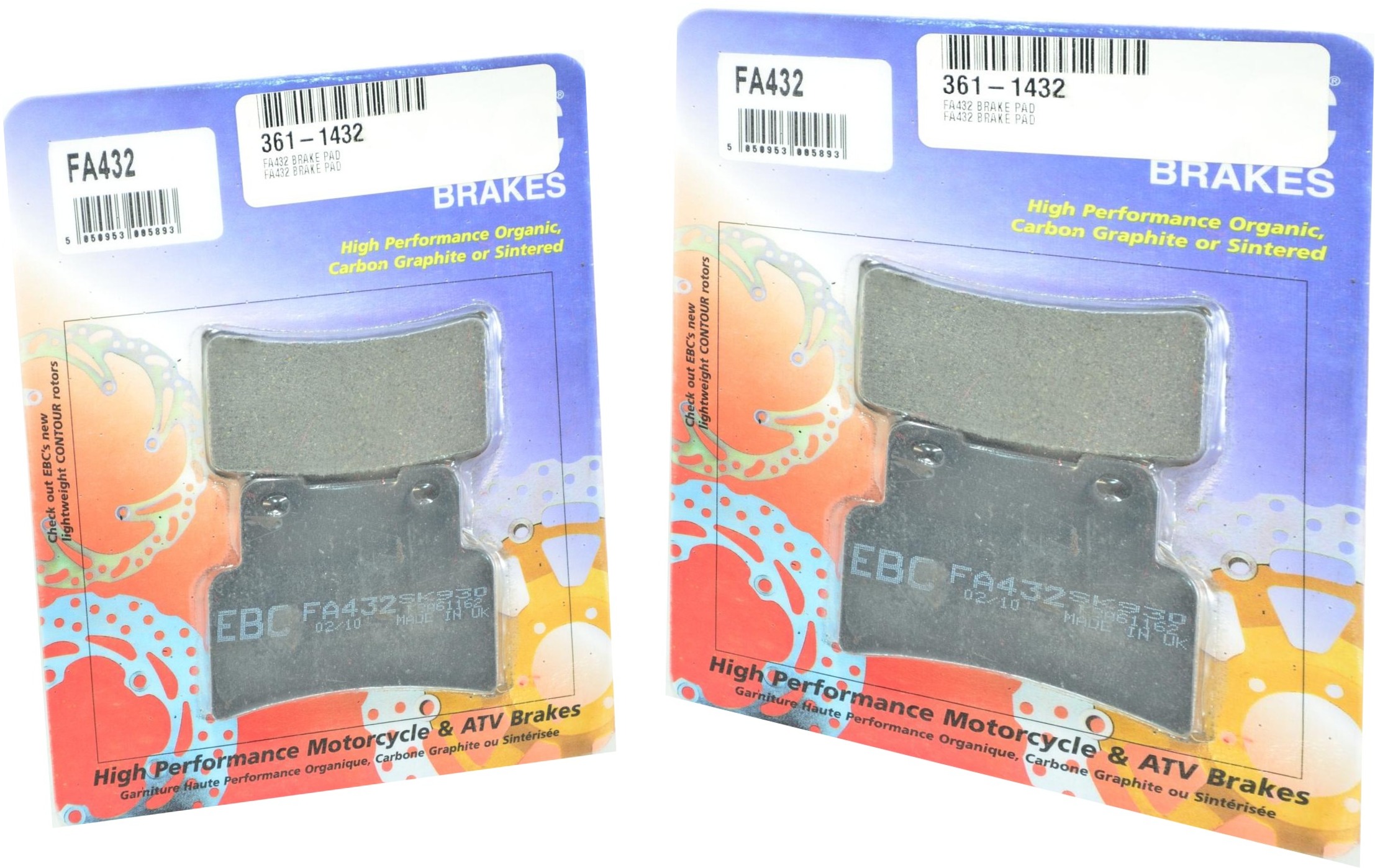 Standard Organic Brake Pads Front Set - Click Image to Close