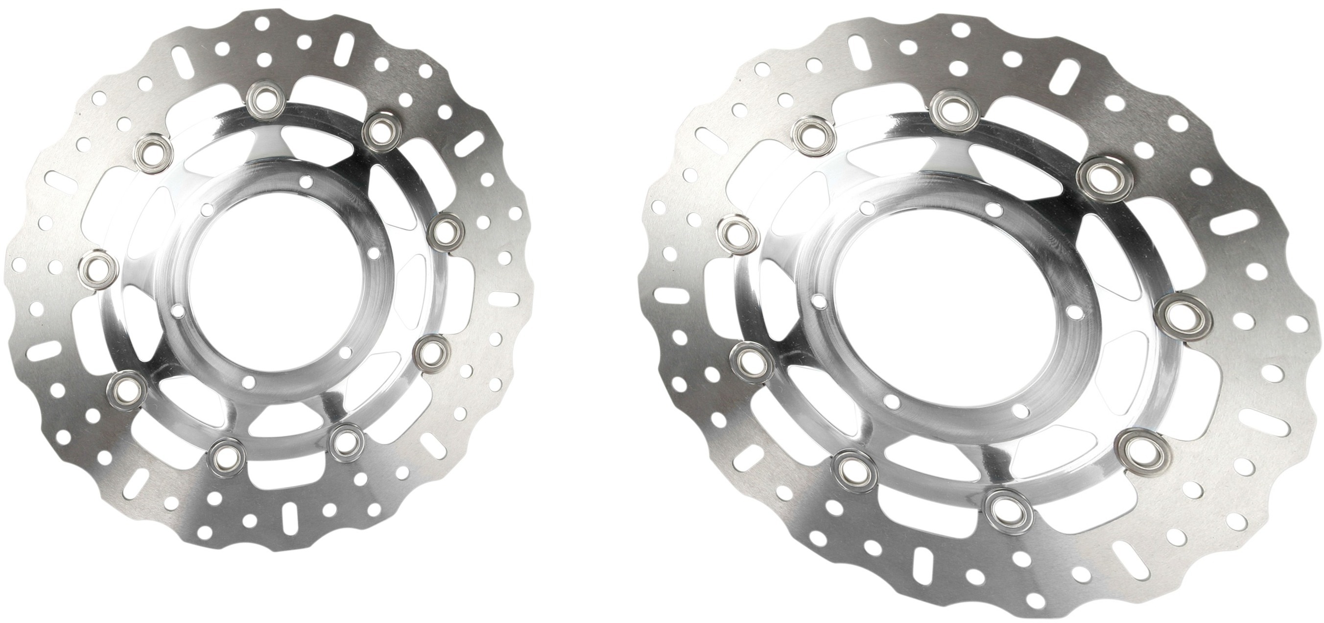 Polished Brake Rotor Front Set - Click Image to Close