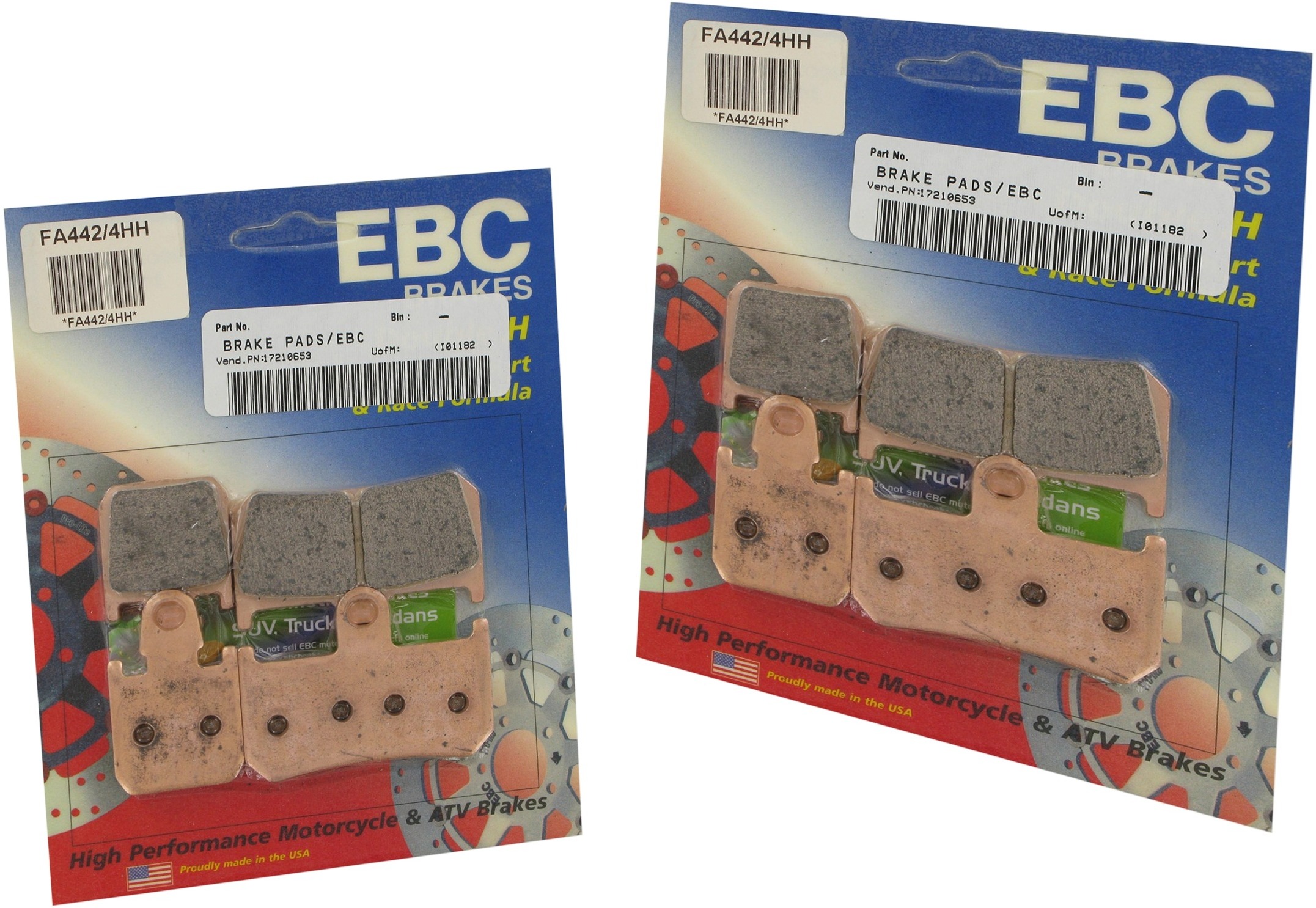 Sintered Double-H Brake Pads Front Set - Click Image to Close