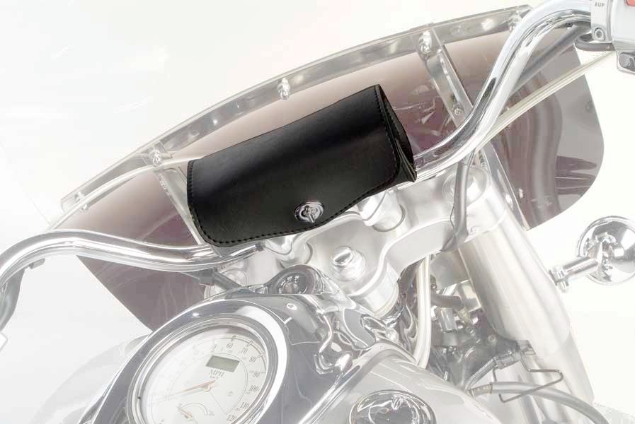 Willie & Max Revolution Series Universal Black Motorcycle Handlebar Bag - Click Image to Close