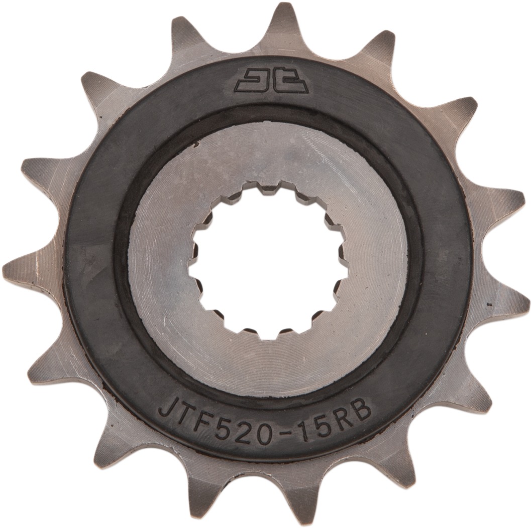 Front Steel Countershaft Sprocket w/ Rubber Damper - 15 Tooth 525 - Click Image to Close