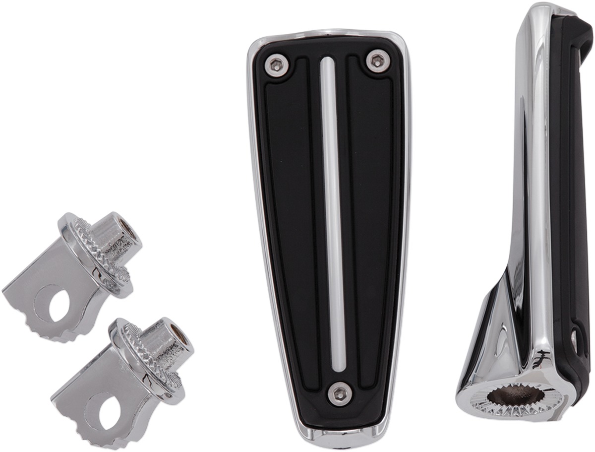 Ciro Rail Footpegs Chrome Pair For Harley Standard Clevis Mounts - Fits HD 1/2" clevis mounts 1987-2024 For Harley-Davidson - Click Image to Close