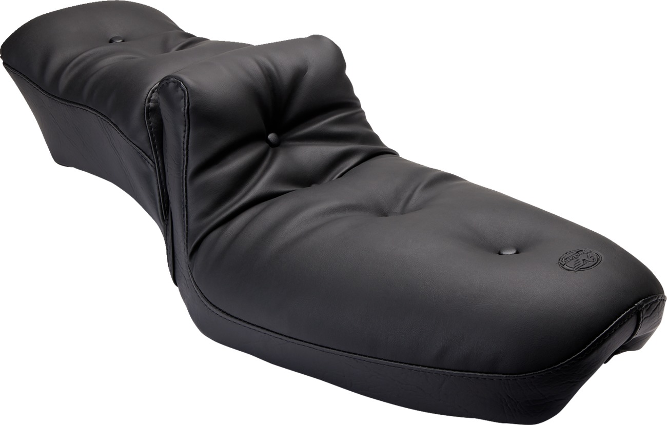 Mustang Regal Duke Seat Black 3.3 Gal Fits 1996-2003 Harley XL Models - Click Image to Close