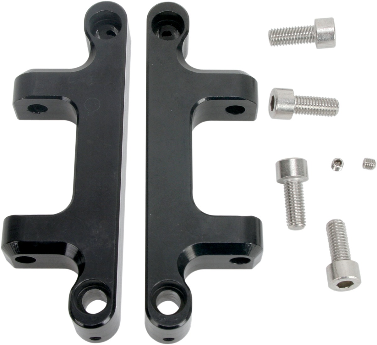 Driver Floorboard Brackets - Black - For 96-16 Yamaha XV - Click Image to Close