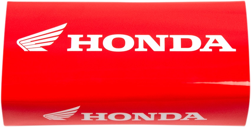 Standard "Bulge" Bar Pad For 1-1/8" Handlebars - Red w/ White Honda Logo - Click Image to Close