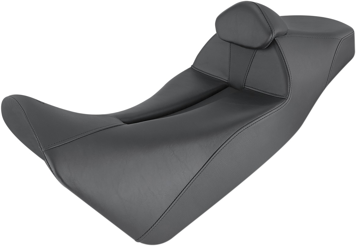 Adventure Track Stitched 2-Up Seat Black w/Backrest - Africa Twin - Click Image to Close