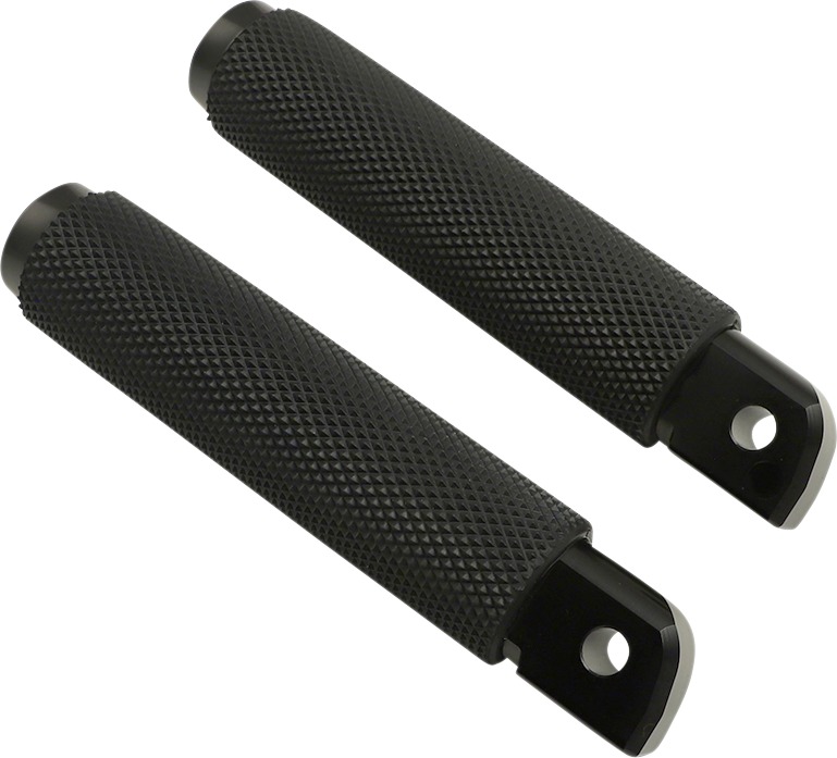 Rough Crafts Black Passenger Footpegs Fits M8 Softails - Click Image to Close