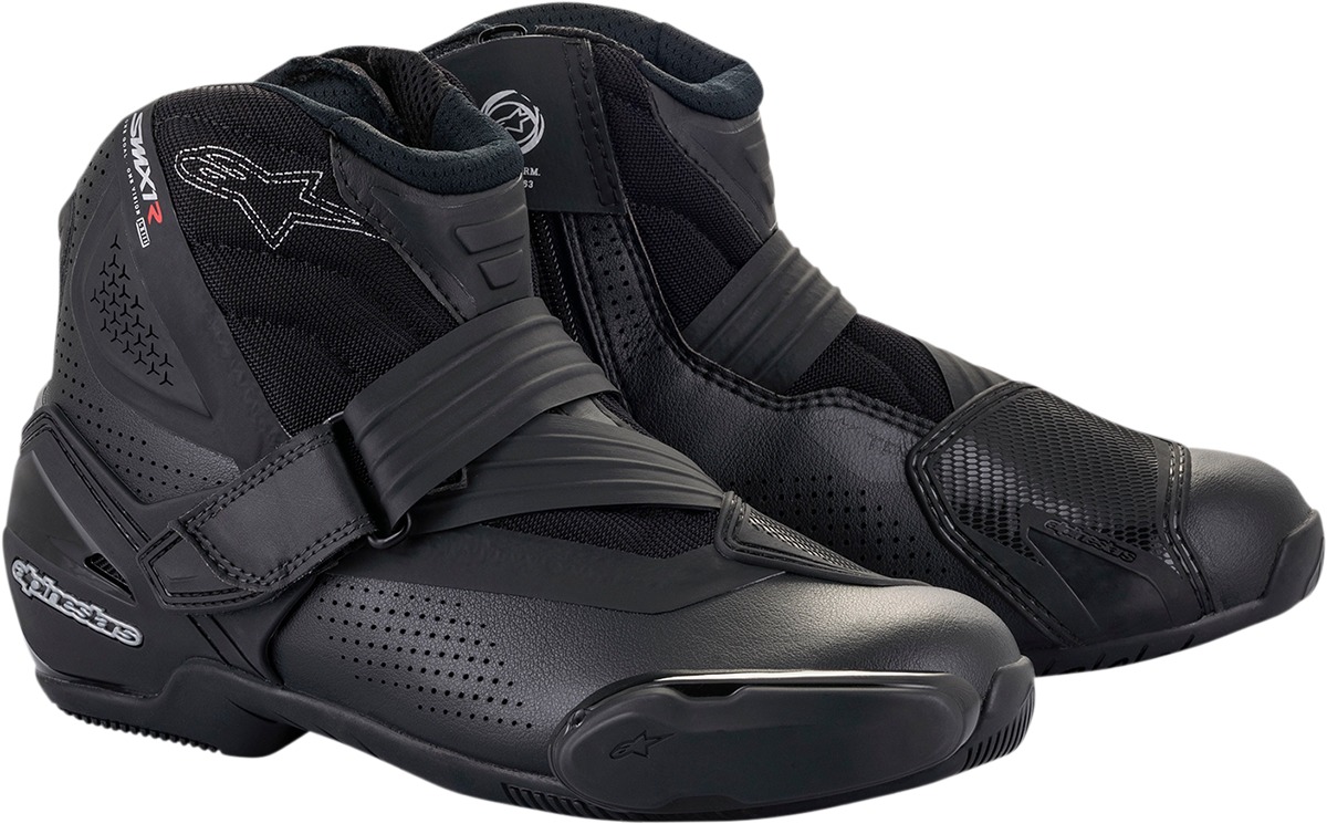 SMX-1R V2 Vented Black Motorcycle Road Boot 10.5/45 - Click Image to Close