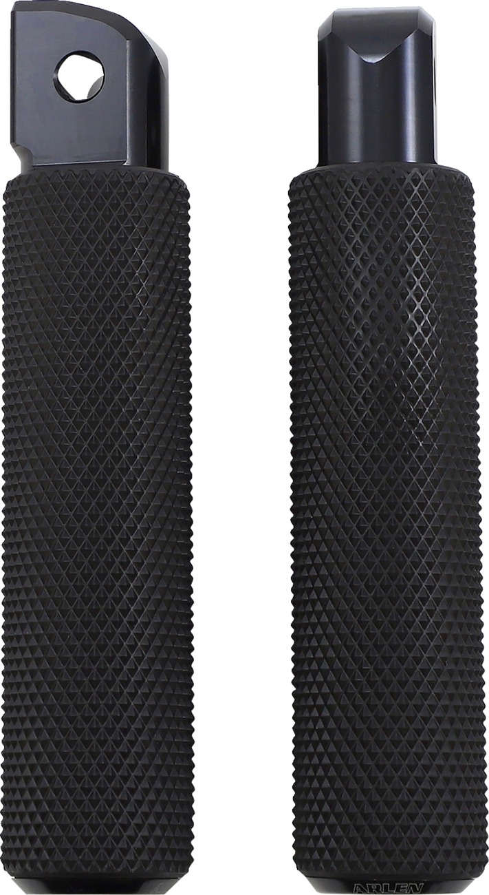 Arlen Ness Knurled Footpegs Black Fits M8 Softails 2018+ - Click Image to Close