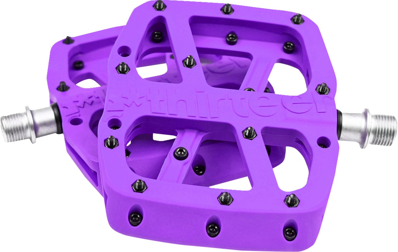E*Thirteen Base Composite Pedals Eggplant 110mm - Click Image to Close