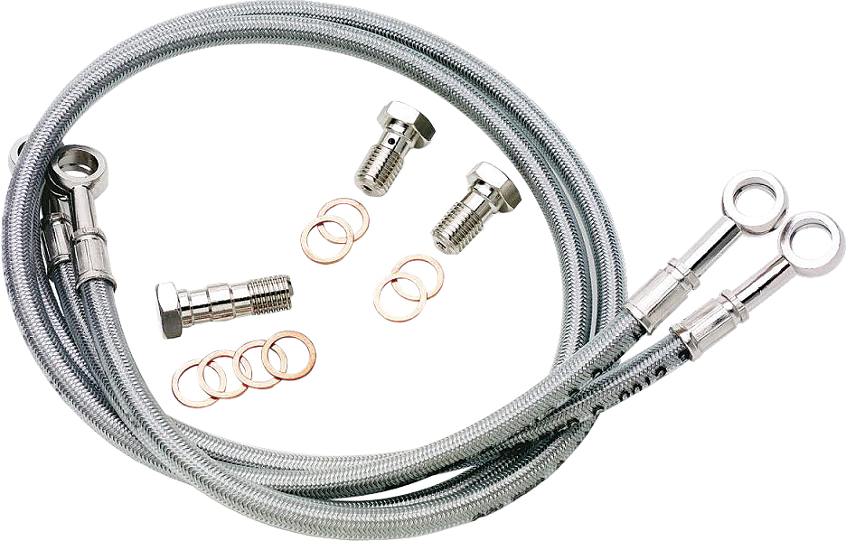 Stainless Steel Front 2-Line Brake Line - For 12-16 Suzuki GSXR1000 - Click Image to Close
