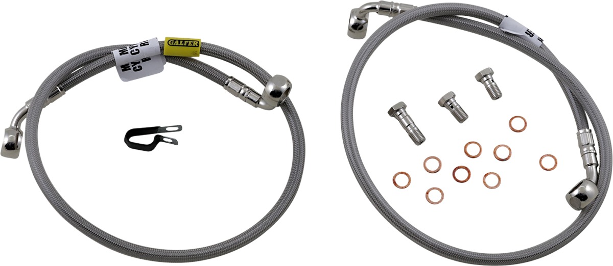 Stainless Steel Front 2-Line Brake Line - For 12-16 Suzuki GSXR1000 - Click Image to Close