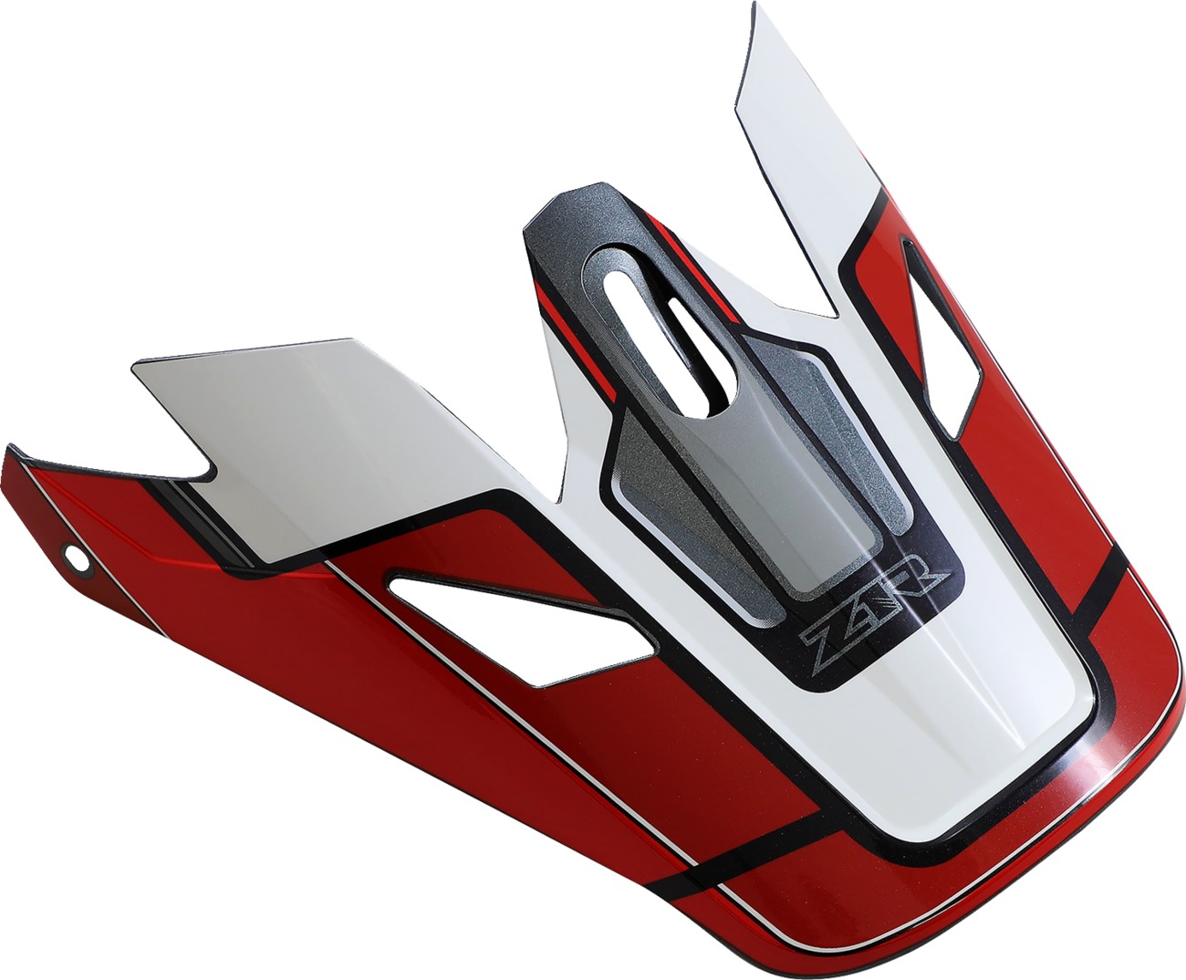 Z1R Rise Helmet Visor MC Red Gray Gloss Adult One Size - Replacement visor for Z1R Rise helmets - Click Image to Close