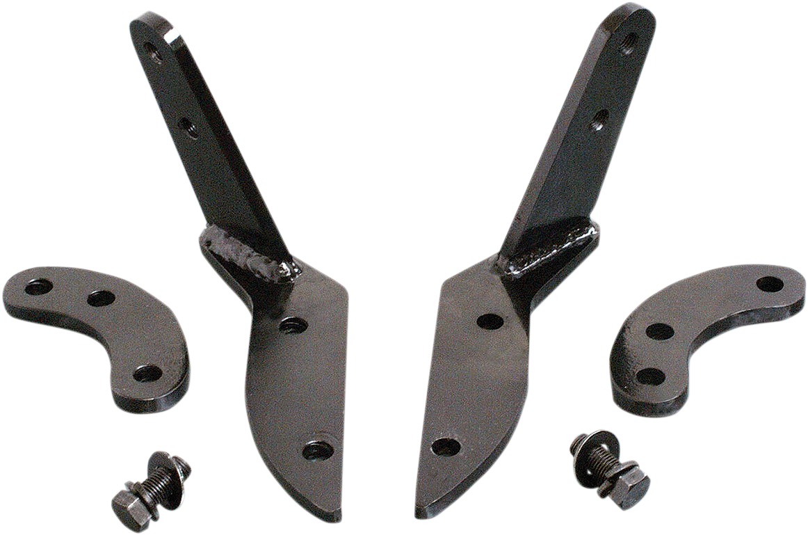 Adjustable Bolt-On Highway Bar Footpeg Mounts - Black - Spyder RT RTS - Click Image to Close