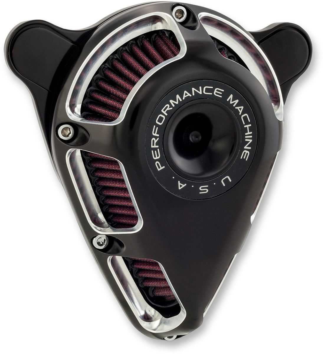 Performance Machine Jet Air Cleaner Contrast Cut Black For 91-21 HD Sportster - Click Image to Close