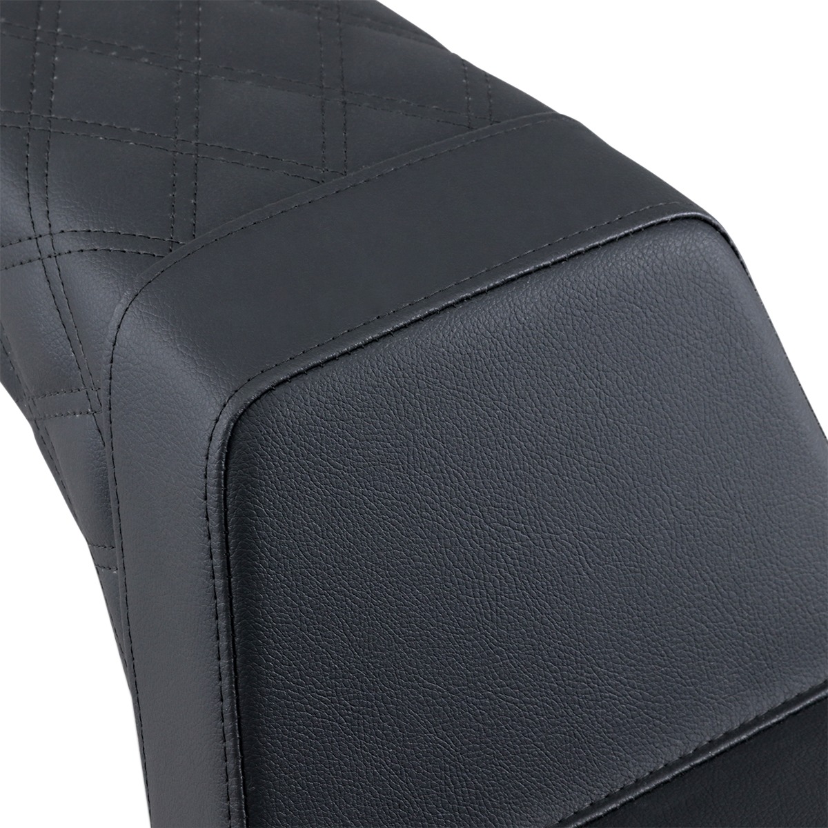 Step-Up Rear Lattice Stitch 2-Up Seat - Black - For 13-19 Yamaha XVS950 Bolt - Click Image to Close