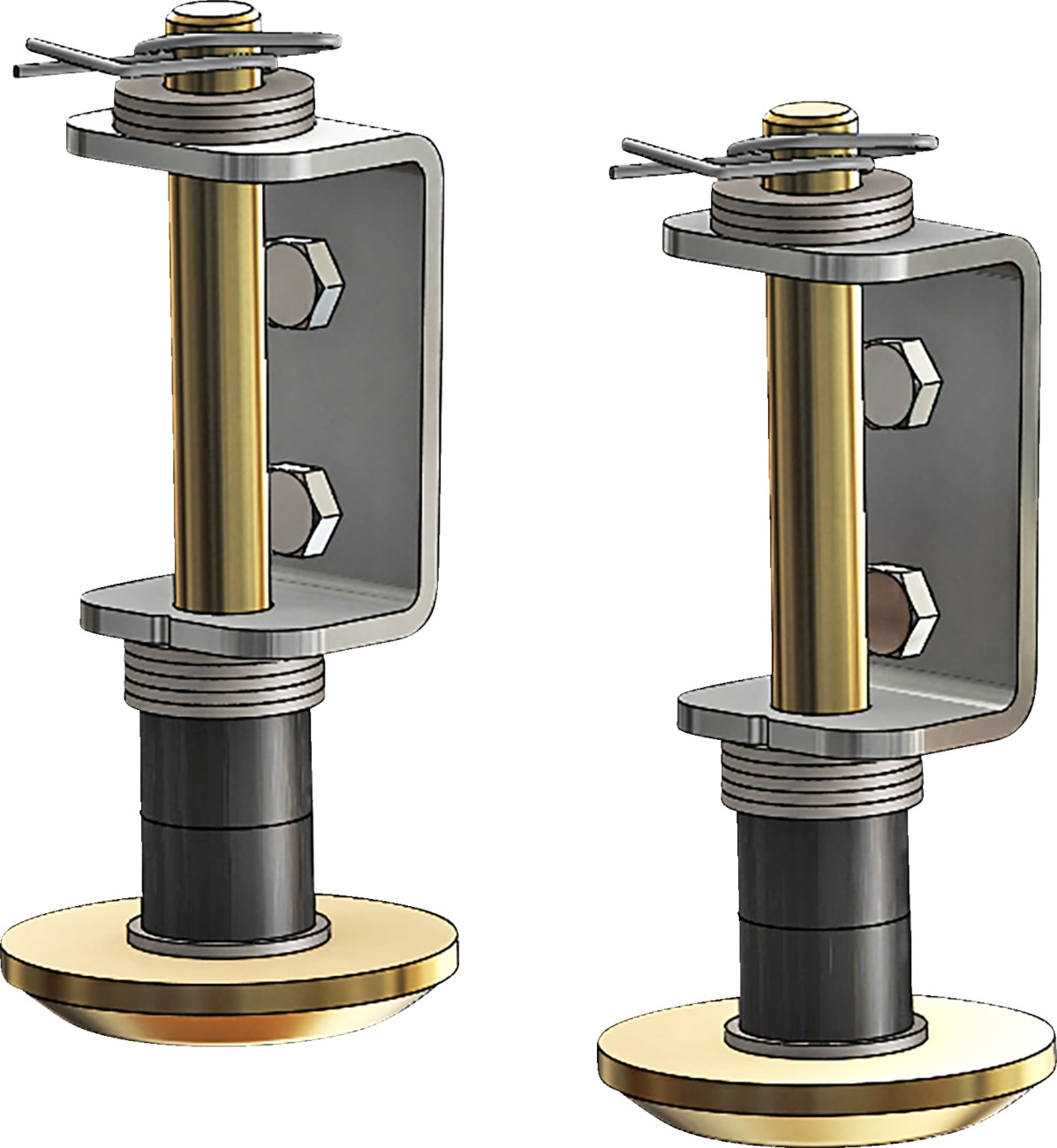 KFI Plow Skid Kit Pair with Hardware, Zinc Plated - Click Image to Close