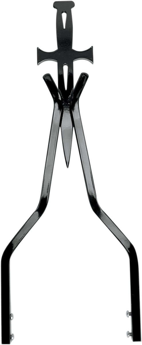 Black Daggertude Square Wide 18" Sissy Bar - Click Image to Close