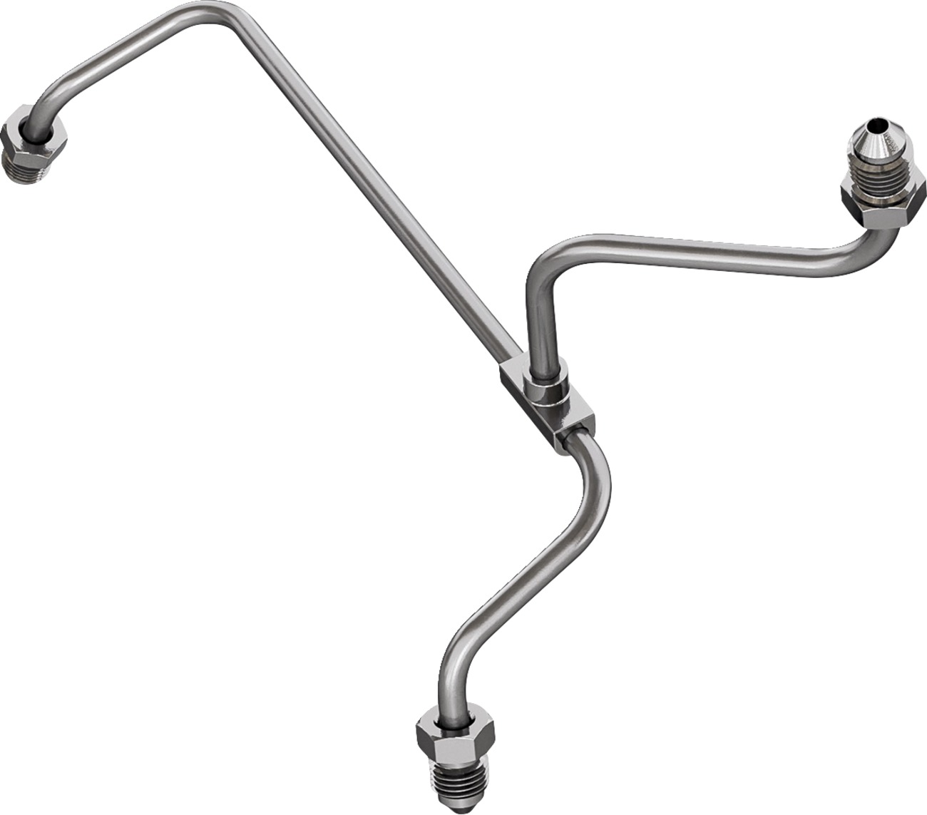 Goodridge Front Brake Manifold Adapter Silver For Harley FLH/FLT 14-23 - Front manifold adapter for Harley FLH/FLT 14-23 - Click Image to Close