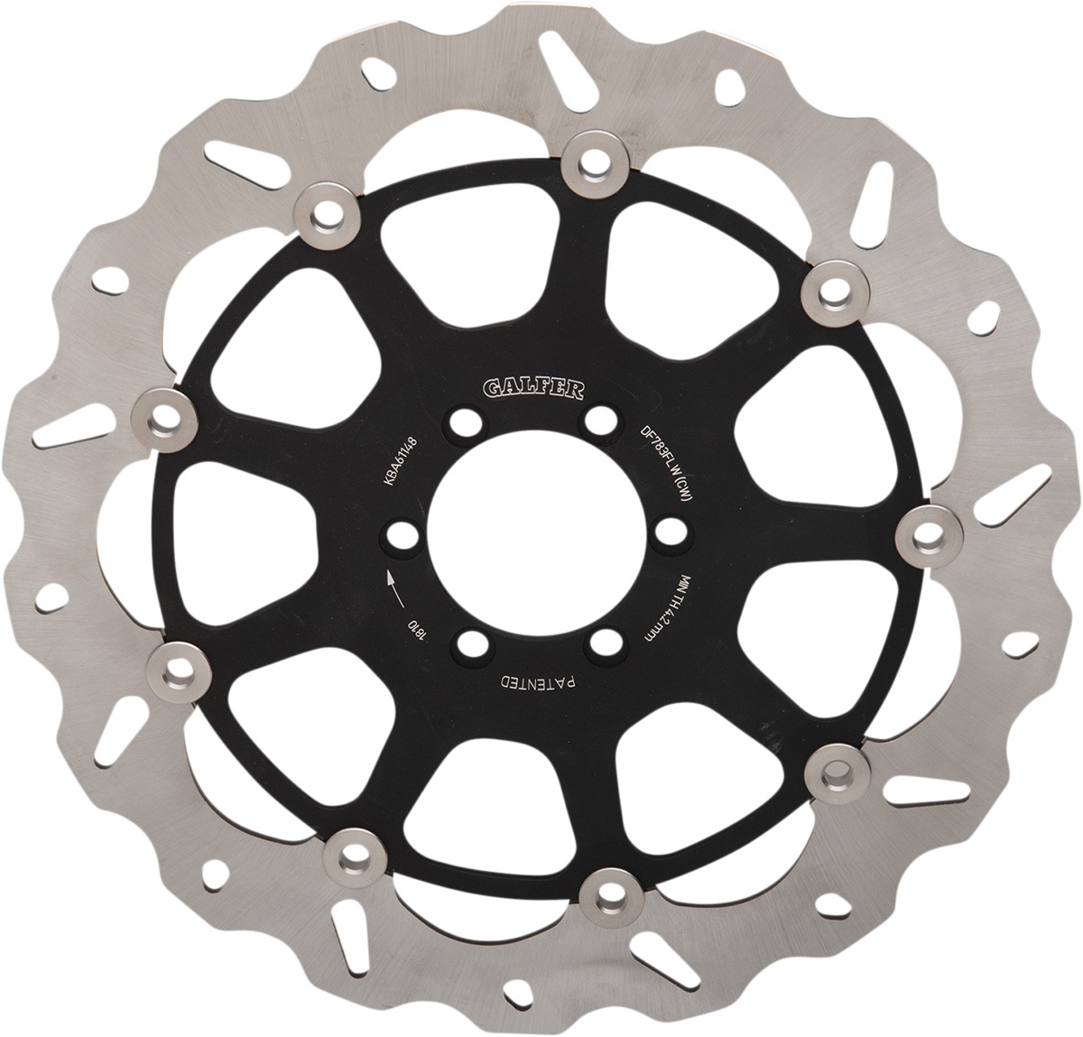 Front Floating Wave Brake Rotor - Right Directional - Click Image to Close