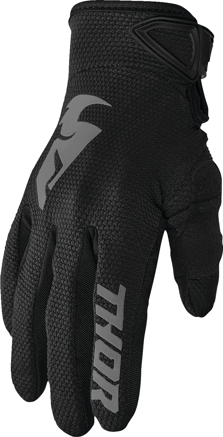 Thor Women's Sector Gloves Black/Gray - Medium - Lightweight women's off-road gloves - Click Image to Close
