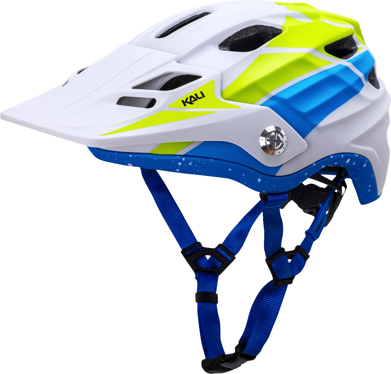 KALI Maya 3.0 LTD Race Bicycle Helmet S/M Matte Blue Lime Unisex - Enduro bicycle helmet S/M Matte Blue Lime Unisex - Click Image to Close