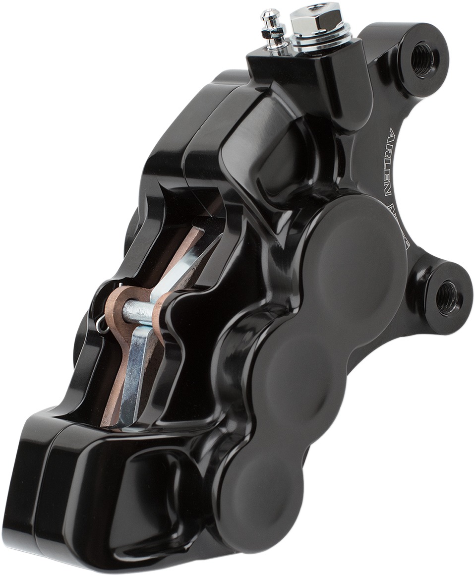 Arlen Ness Black Tech 4 Piston Front Left Brake Caliper 11.8" - Click Image to Close