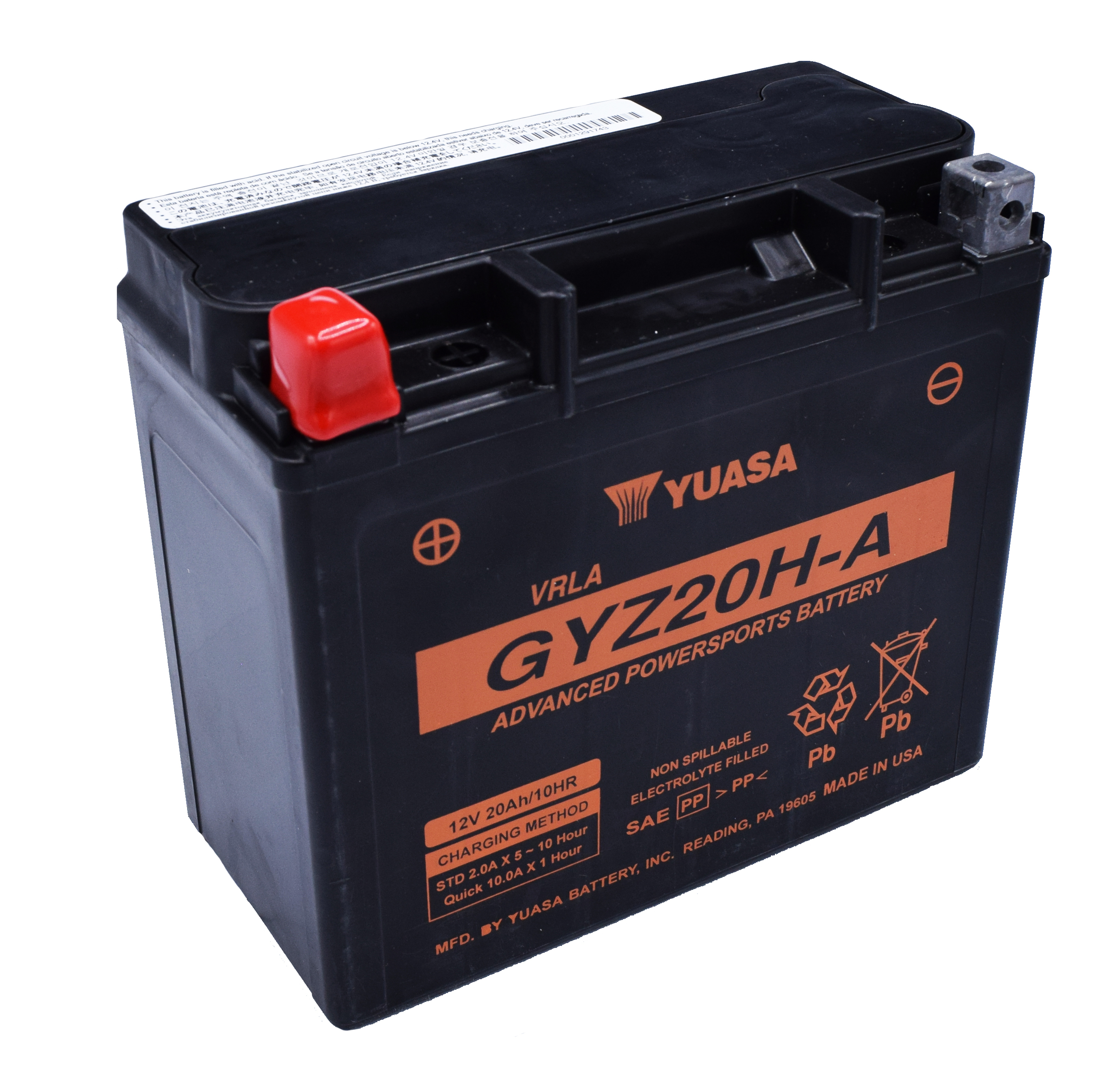 GYZ20H-A Factory-Activated AGM Maintenance-Free Battery - For 2019+ Honda Talon 1000R & 1000X 2/4 Seaters - Click Image to Close