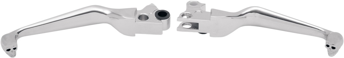Drag Specialties Skull Lever Set Chrome For Harley-Davidson - Chrome skull lever set For Harley-Davidson models - Click Image to Close