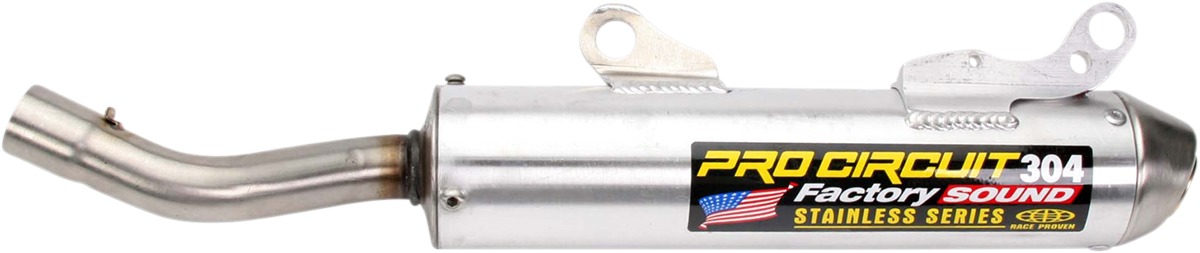 304 Aluminum Slip On Exhaust Silencer - For 02-03 Honda CR250R - Click Image to Close