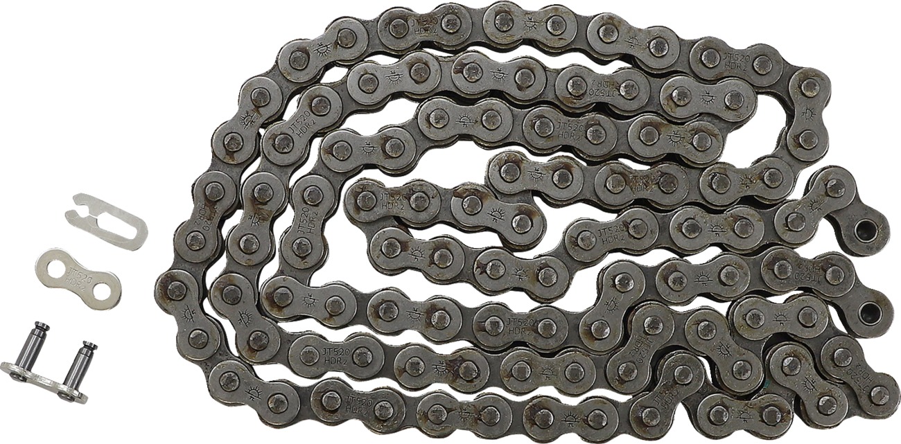 JT Chains 520HDR 104-Link Raw Drive Chain - Competition 520 chain, clip master link - Click Image to Close